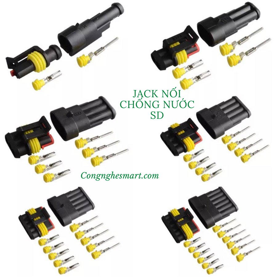 Jack nối dây điện chống nước SD - Cho dây điện xe máy và ô tô