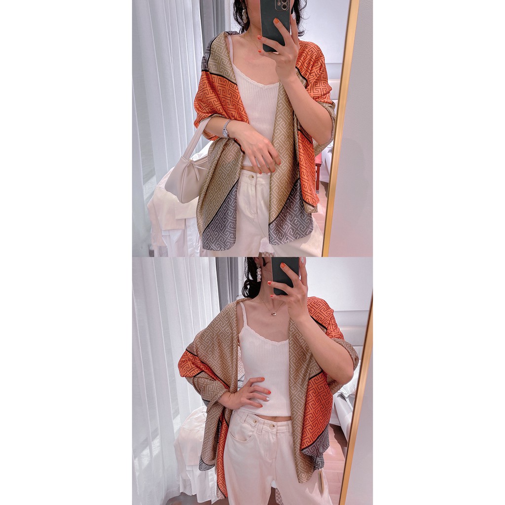 Khăn choàng lụa 90x180cm dáng dài- khăn lụa satin nữ thời trang cao cấp quàng cổ làm áo.