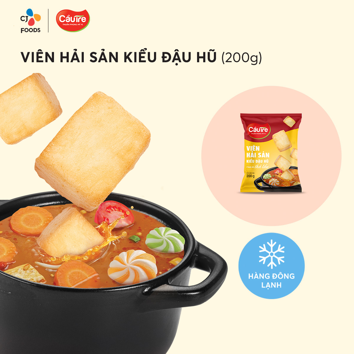 [Hỏa tốc] Viên hải sản đậu hủ 200g ( 13 viên)