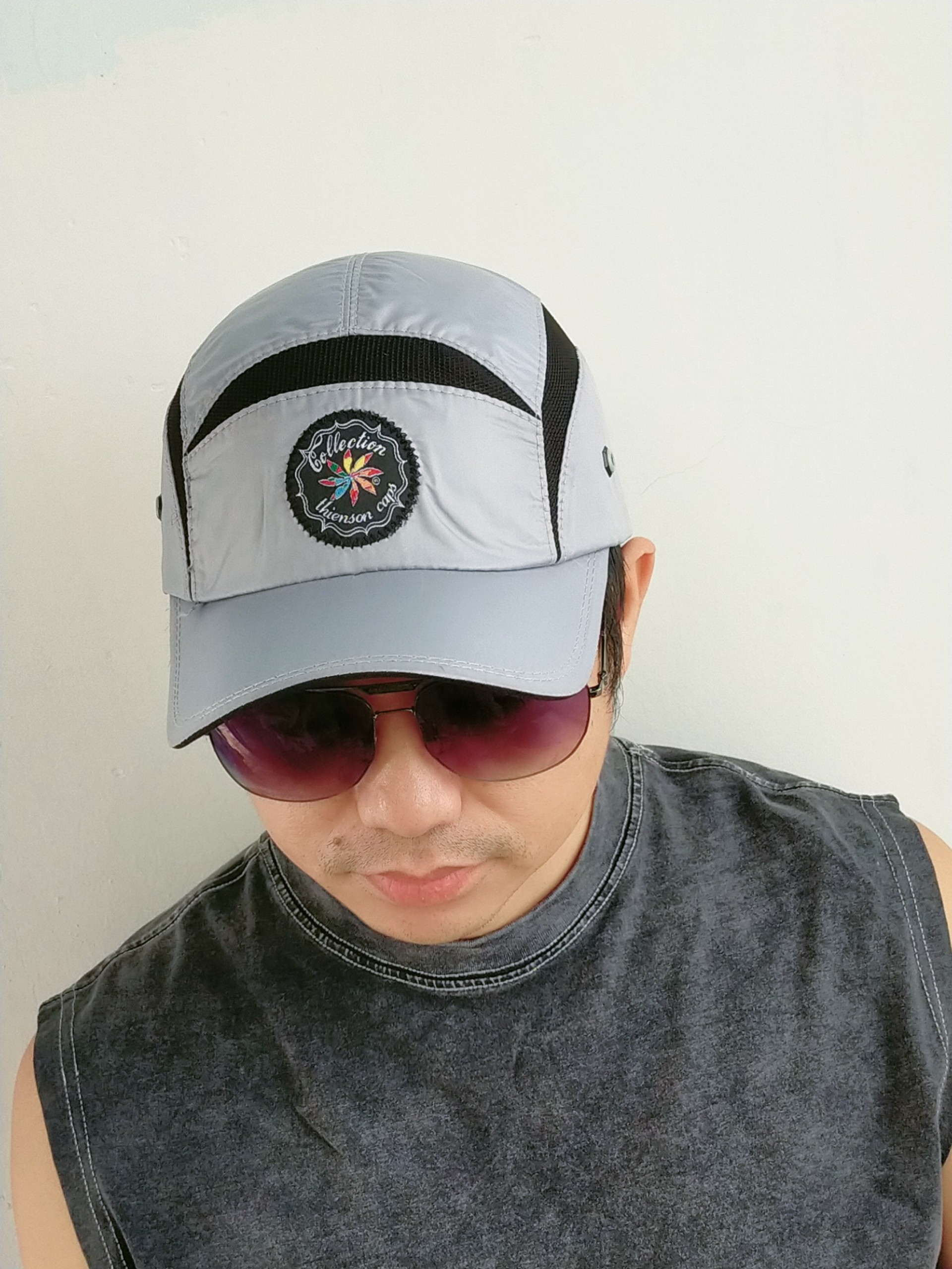 Mũ lưỡi trai (vòng đầu 53-56cm) TS064 Thiên Sơn vải dù phối lưới hình mặt trăng