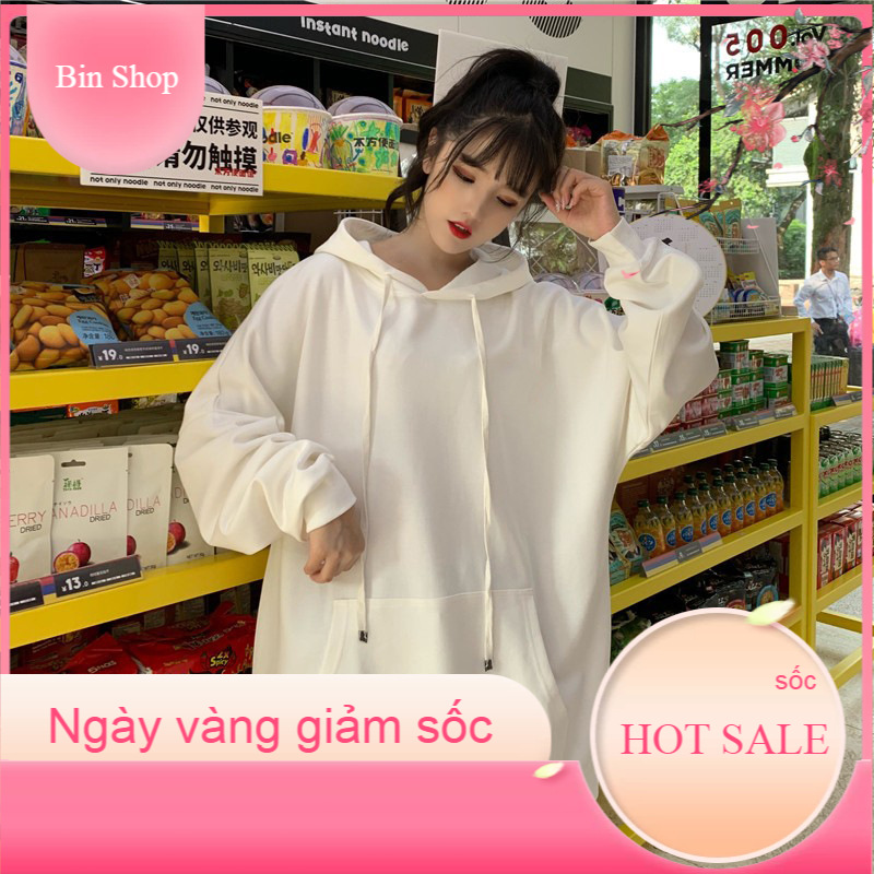 Áo hoodie basic trơn unisex , áo nỉ bông trơn kem