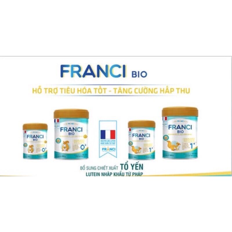 sữa bột franci bio số 0+, 1+ 850g 1