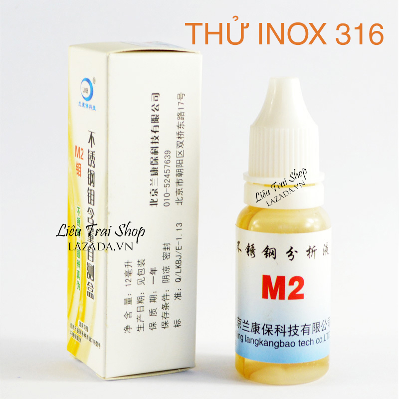 Bộ kít thử inox 316 phân biệt inox 316 dung dịch thử Molypden M2