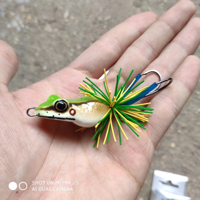 Mồi nhái thái nhái nhẩy gỗ lure hàng cao cấp y hình mồi siêu nhậy