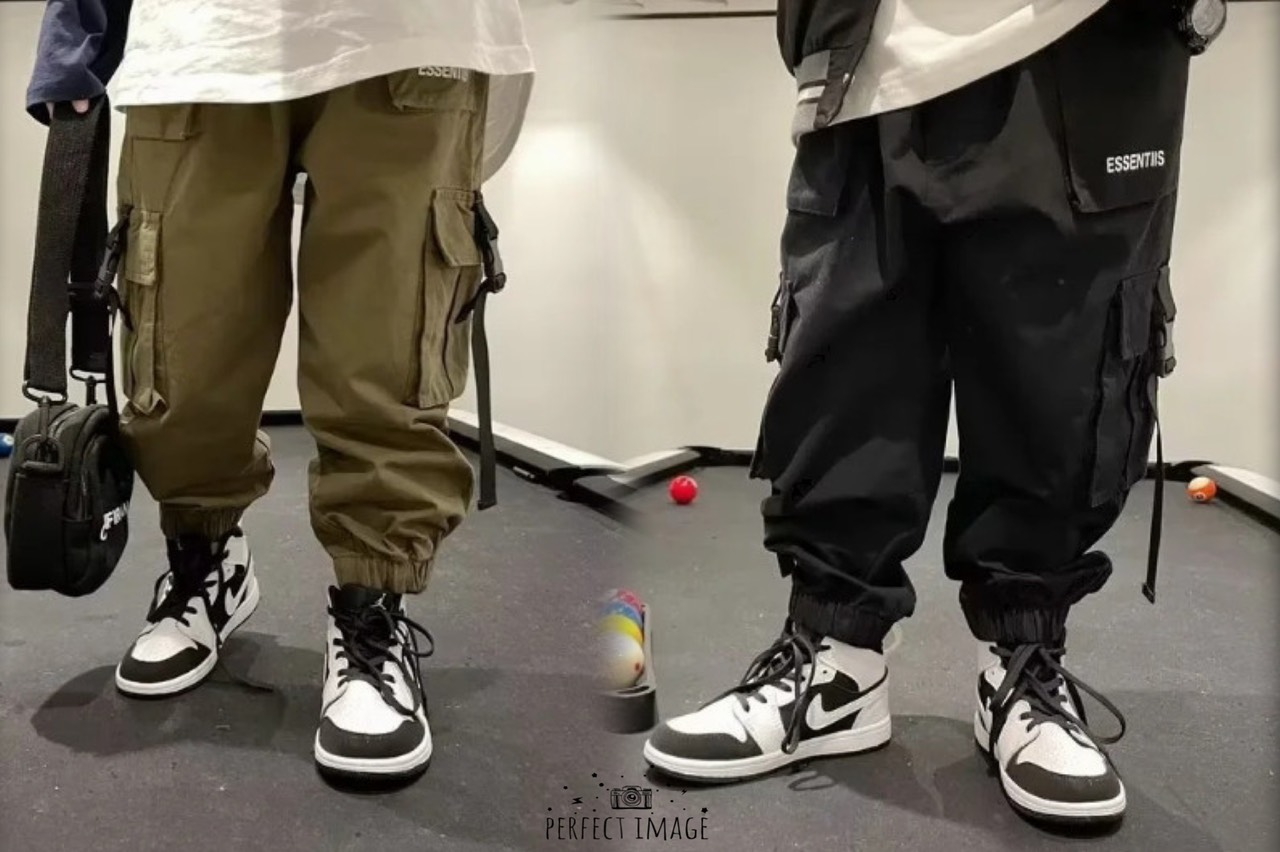 Quần jogger kaki lưng thun túi hộp cho bé trai