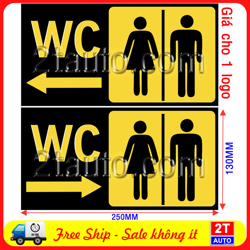 LOGO STICKER TEM DÁN BIỂN CHỈ DẪN HƯỚNG ĐI NHÀ VỆ SINH- HƯỚNG ĐI WC- CHỈ DẪN TOA LÉT TOILET SIGN VĂN PHÒNG CÔNG TY NHÀ RIÊNG