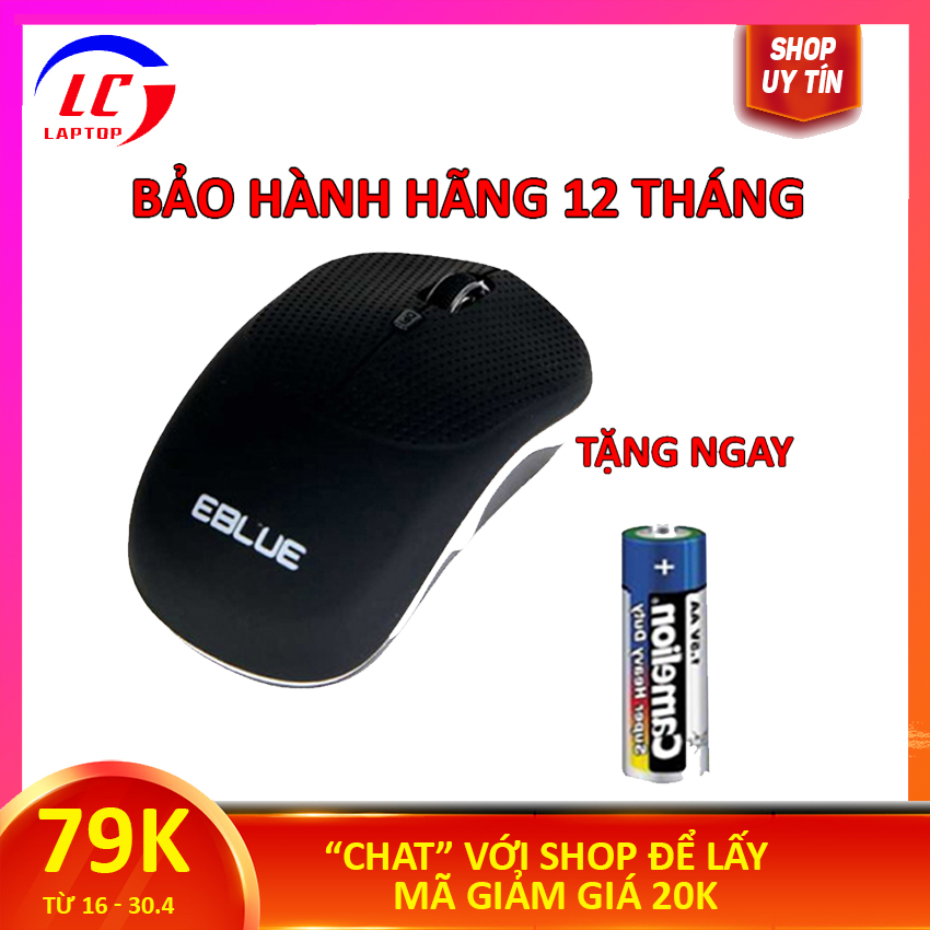 Chuột Không Dây Eblue Chính Hàng, Chuột Laptop Không Dây Giá Rẻ, Chuột Máy Tính Xách Tay Siêu Bền