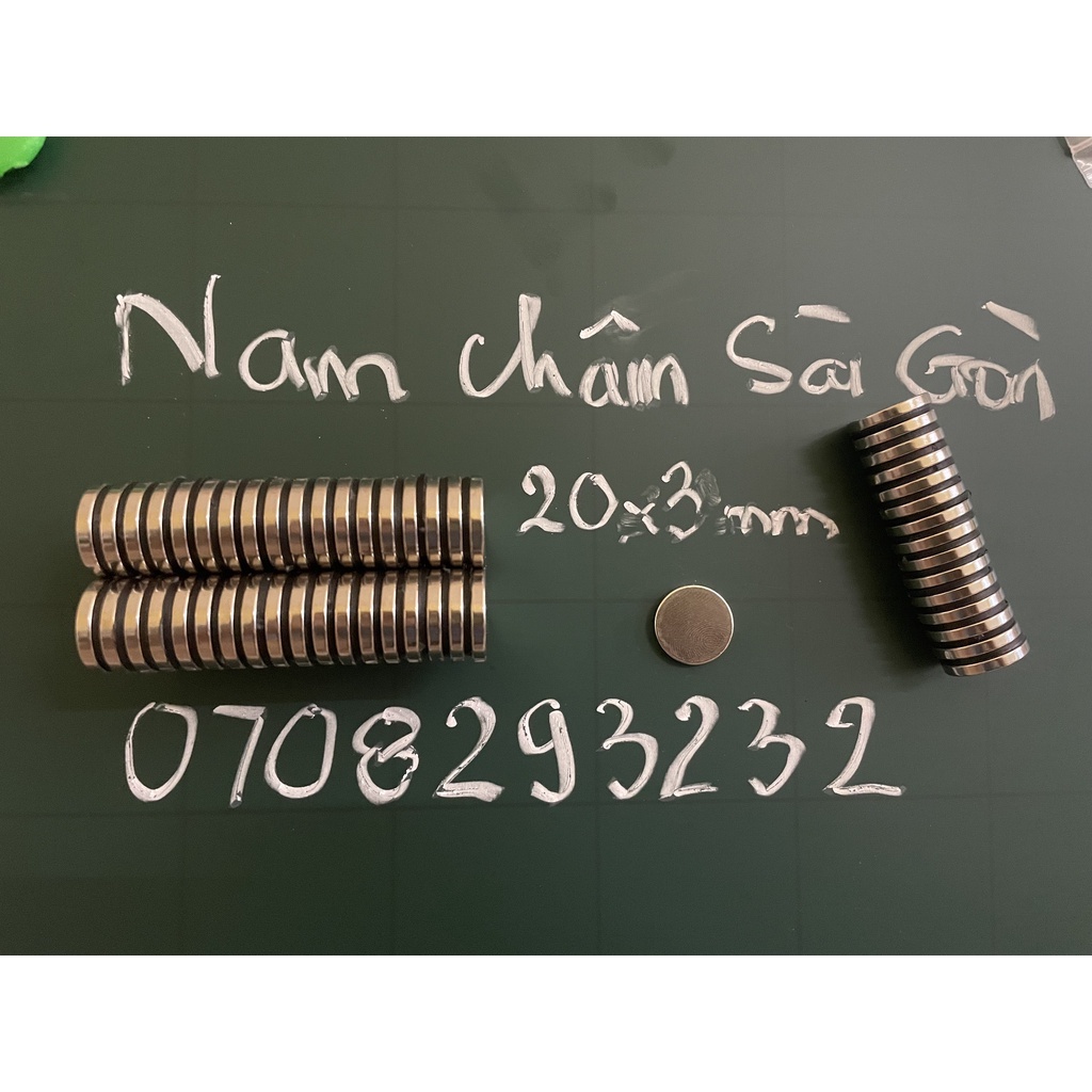 Nam châm đất hiếm 20x3mm N35 - lực từ siêu mạnh