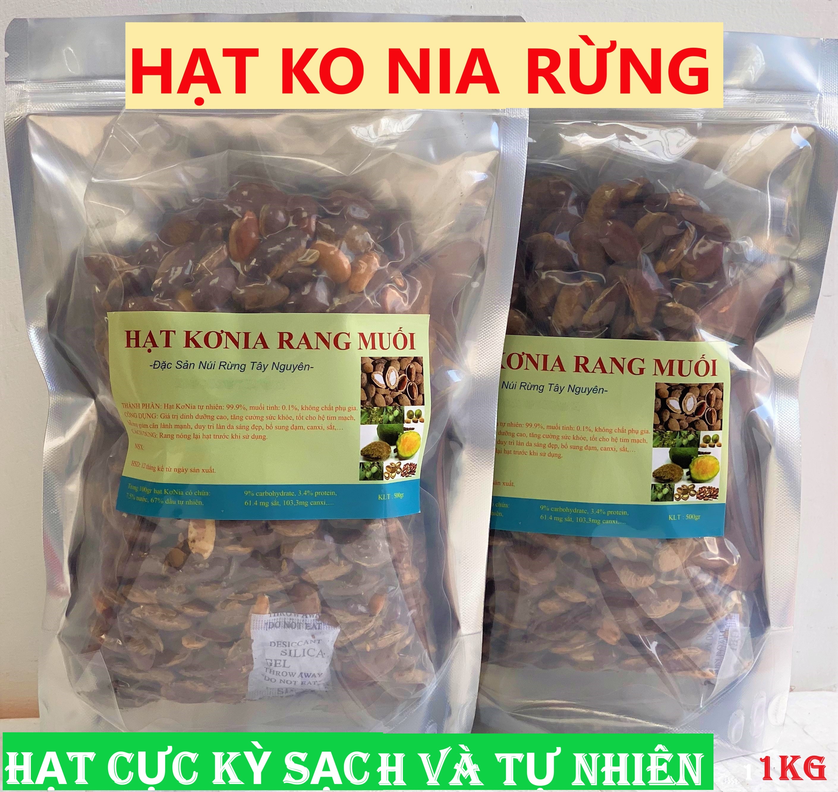 1 KG hạt konia rang muối - Hạt ko nia rang muối - Hạt Kơ nia rang muối - Hạt Cầy rang muối chỉ việc ăn.