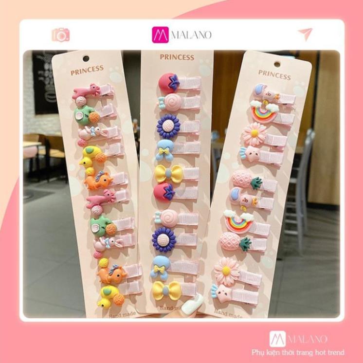Set 10 kẹp mái hình trái cây dễ thương cho bé fah-001252