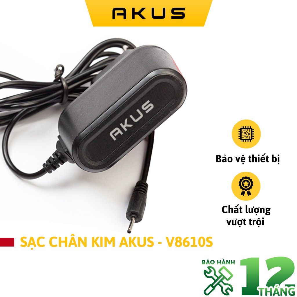 Củ sạc chân kim akus - v8610s hàng chính hãng - bảo hành 12 tháng - akus