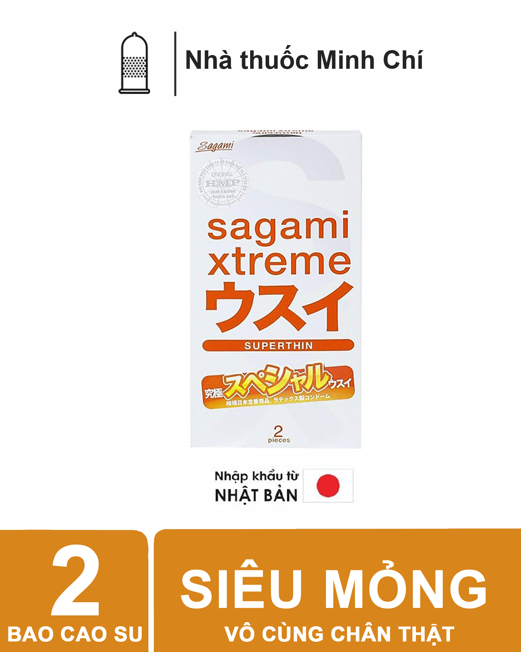 Bao cao su sagami siêu mỏng SuperThin (Hộp 2c)