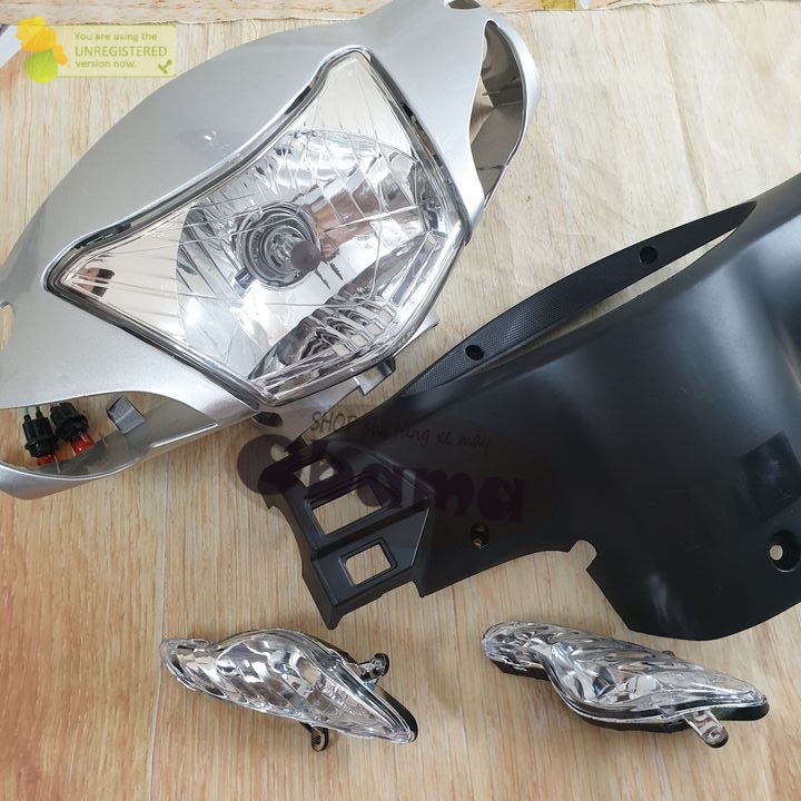 4 MÓN - Đầu [ SALE GIẢM ] phanh CƠ , kèm xi nhan và pha đèn xe Wave RS / S100 / alpha