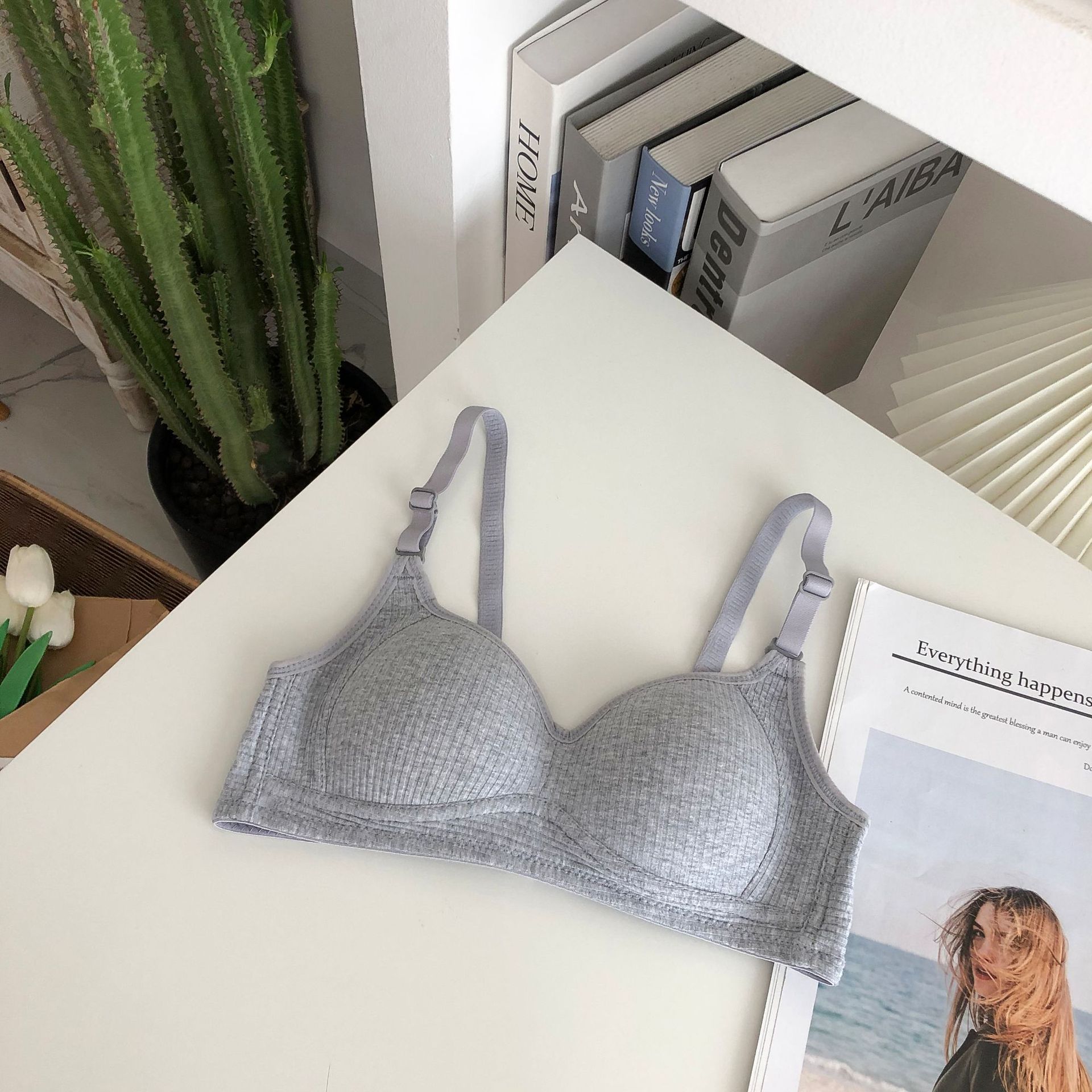 Áo lót nữ cotton không gọng nâng ngực BRA LUNE , áo lót nữ mềm mại thoáng khí mã ANM-21