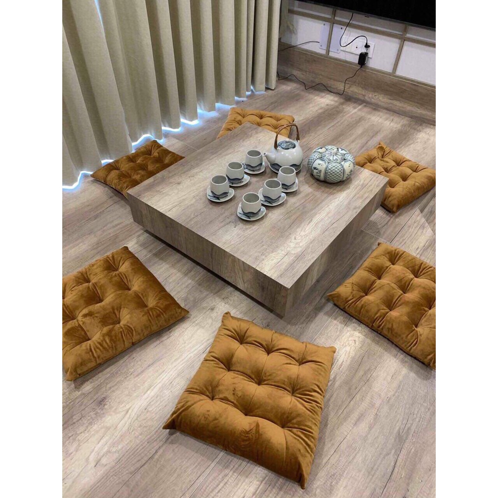 Đệm ngồi bệt thảm trải ghế bông siêu nhẹ 40x40x5 cm