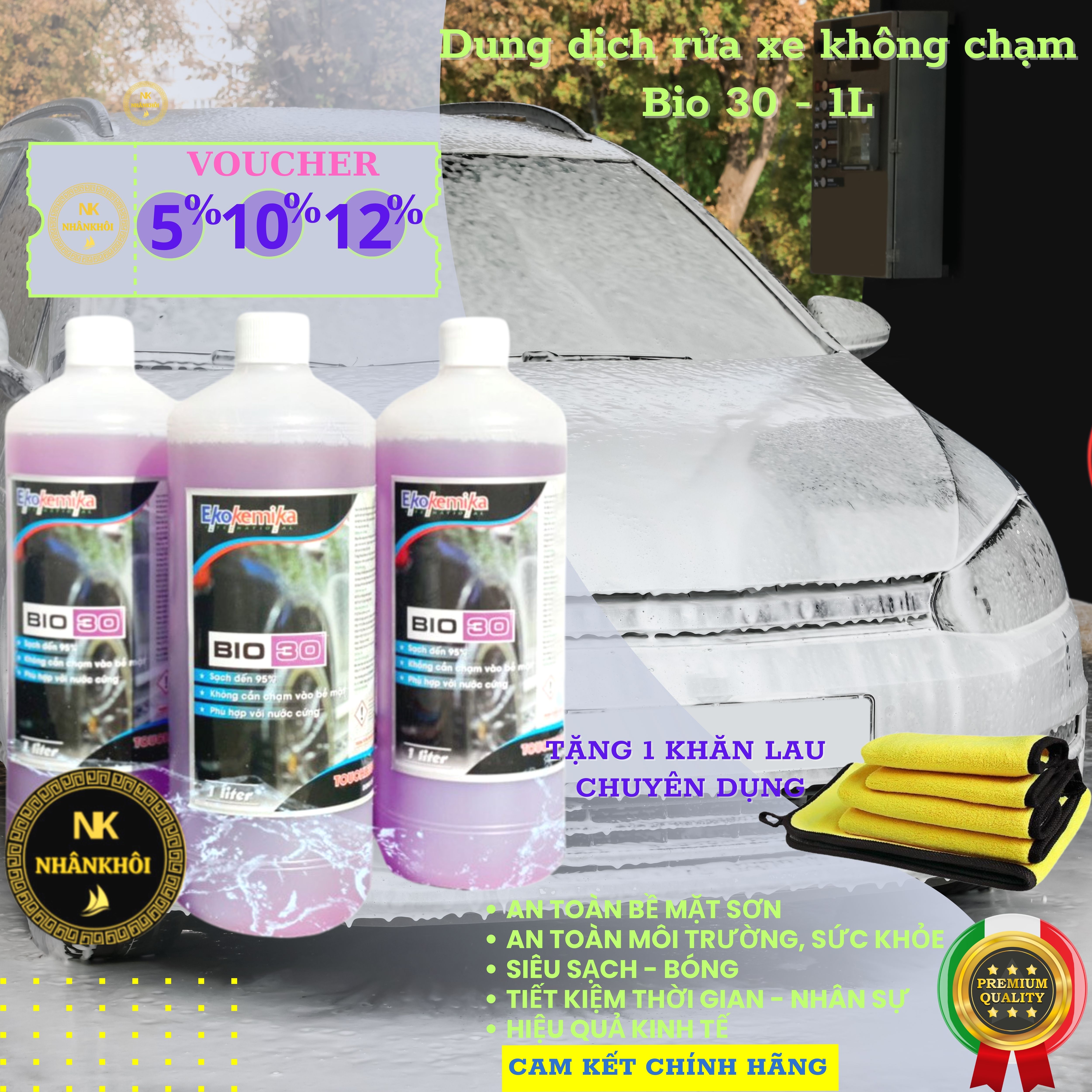 Bio 30 - Dung dịch rửa xe không chạm - Nước rửa xe bọt tuyết - Ekokemika