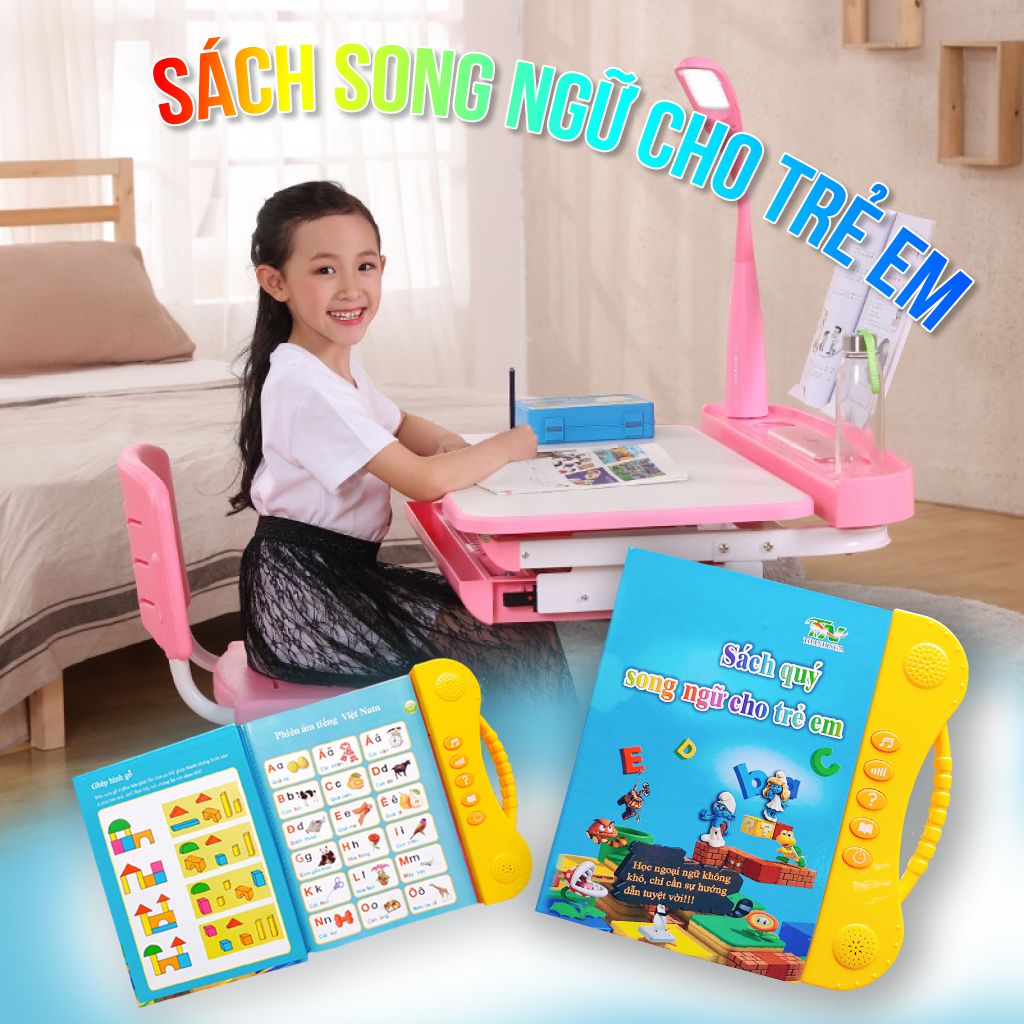 Sách nói điện tử song ngữ Anh-Việt - Sách thông minh Song ngữ điện tử cho bé đọc hát kể chuyện - Sách thông minh cho bé học tiếng anh- tiếng việt - toán shop tiện ích 86