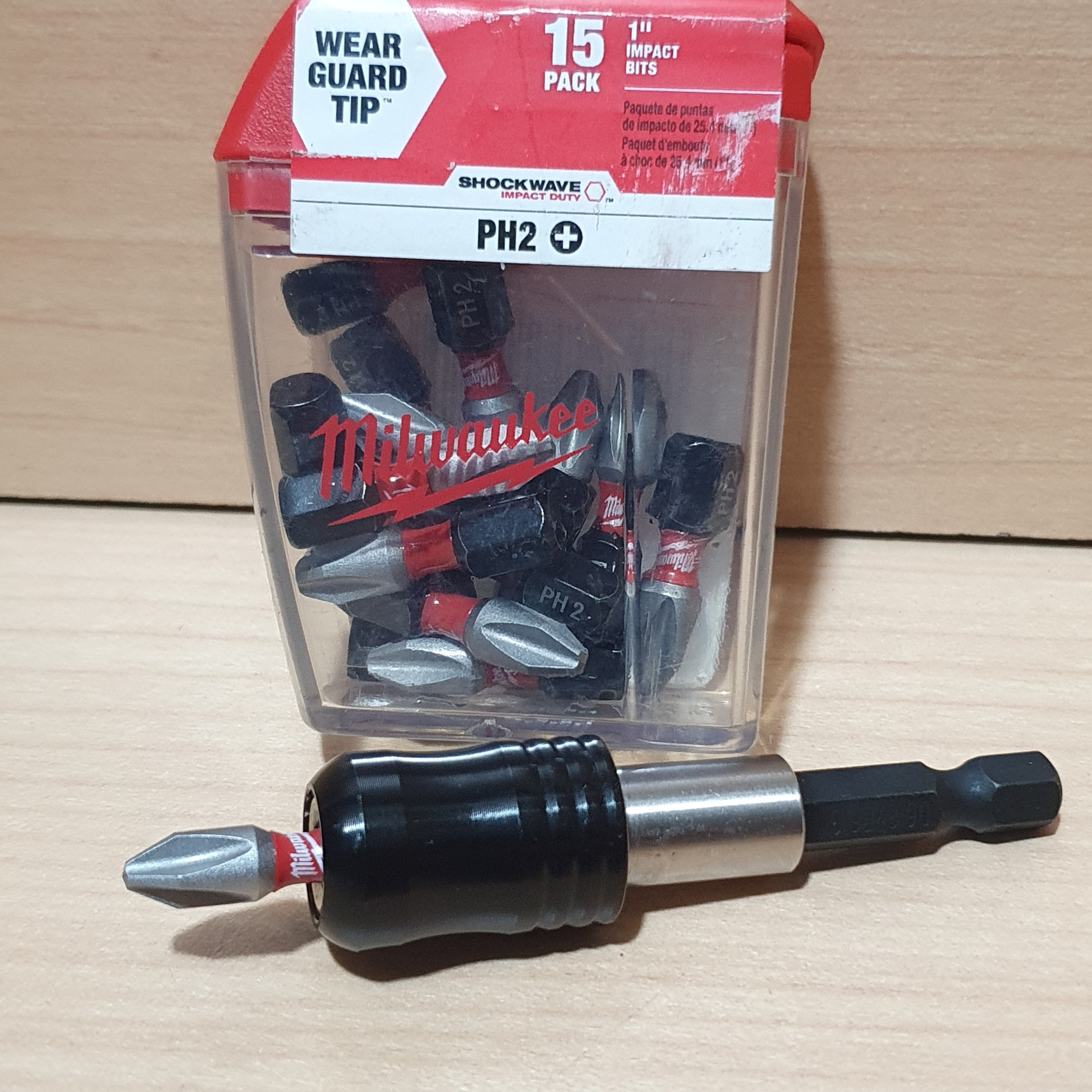Đầu nối dài Parkside 65mm gài nhanh.kèm mũi vít Milwaukee ph2
