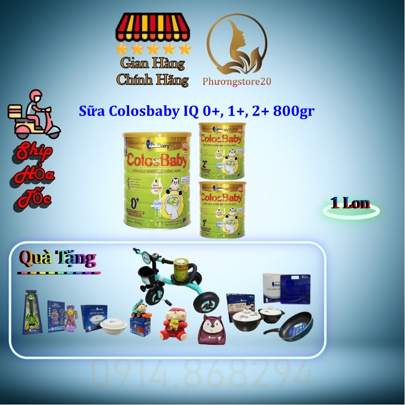 Sữa colosbaby iq 0+, 1+, 2+ 800gr