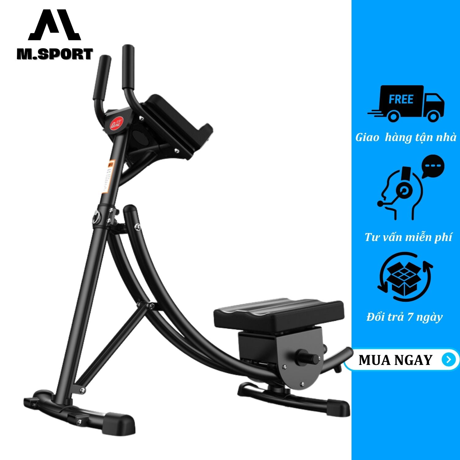 Máy tập cơ bụng bản nâng cấp, máy gập bụng cao cấp, đồng hồ đo, đệm dày, khung thép chắc chắn, gấp gọn, giúp tăng cơ, giảm mỡ bụng, thon eo, bảo hành 12 tháng