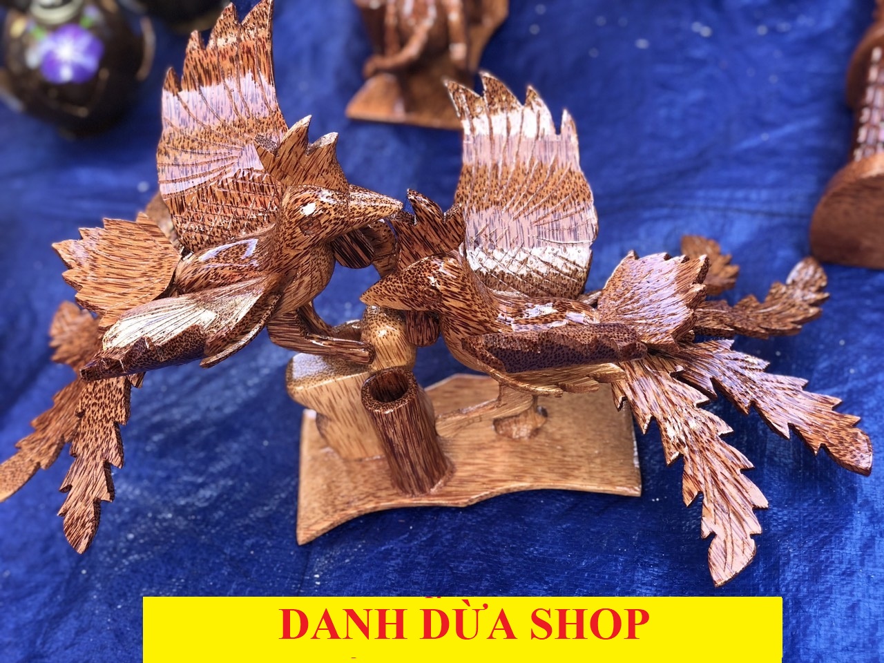 Có Video -  Song phụng - cặp Phụng Phong Thủy - Đại Cát - HÀNG LOẠI 1 - mỹ nghệ dừa Bến Tre - DANH DỪA SHOP