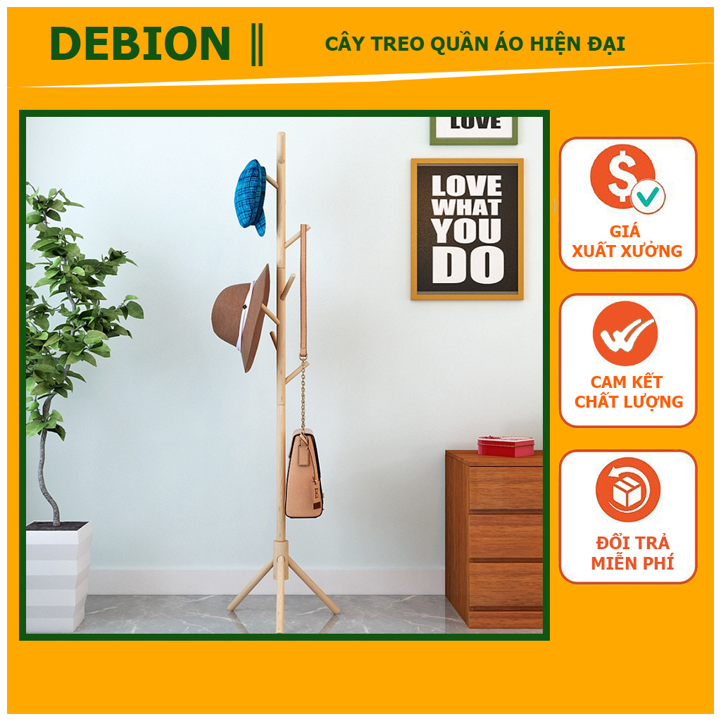 [Freeship Max]_Cây treo quần áo DEBION phong cách scanvadian Hiện đại GP60debion, Cây treo quần áo gỗ Beech nhập khẩu Châu Âu chất lượng cao, cây treo mũ, giá treo đồ cao cấp, giá treo quần áo nhỏ gọn tiện dụng cao cấp - DEBION OFFICAL