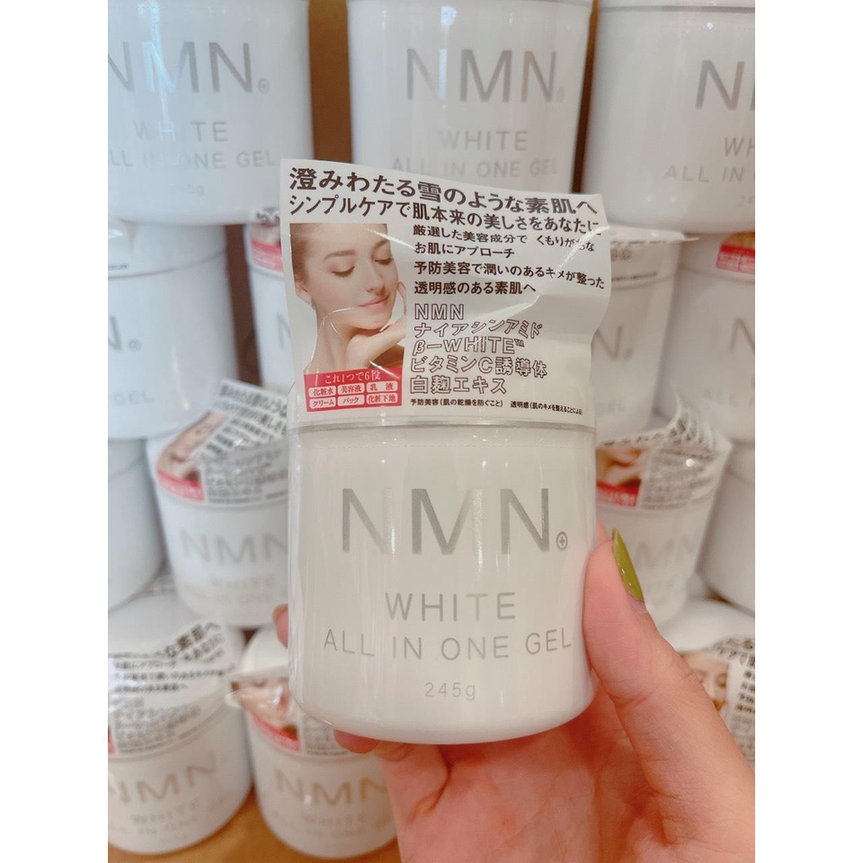 Gel dưỡng trắng da nmn white all in one gel nhật bản kem dưỡng trẻ hóa da xóa mờ nếp nhăn