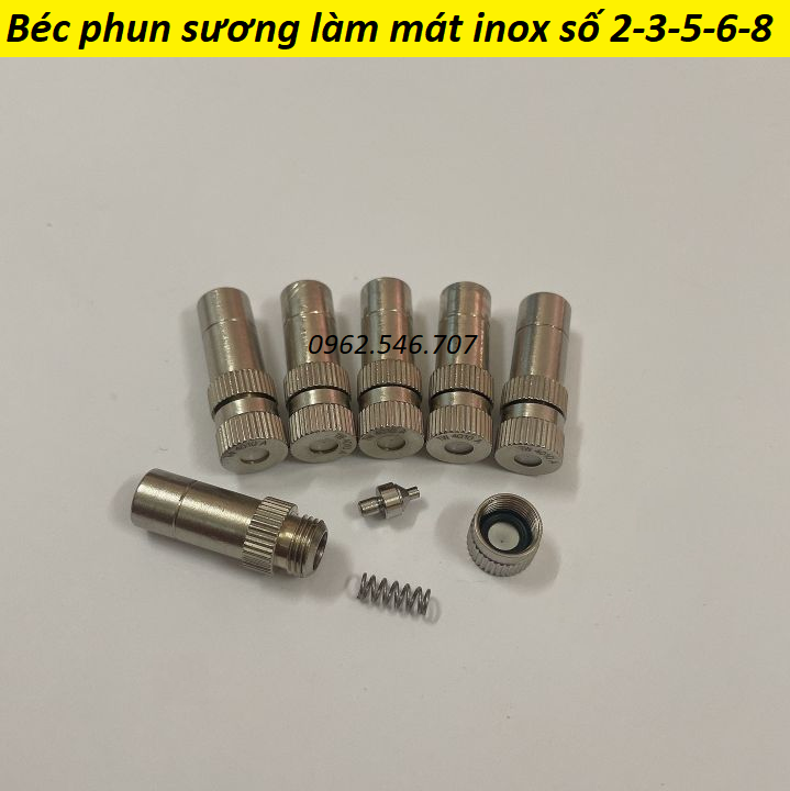 Béc phun sương inox số 2-3-4-6-8 tưới lan/rau/ hoa
