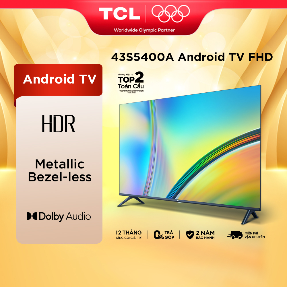 Android TV Full HD TCL 43inch - 43S5400A - Smart TV - Hàng chính hãng - Bảo hành 2 năm