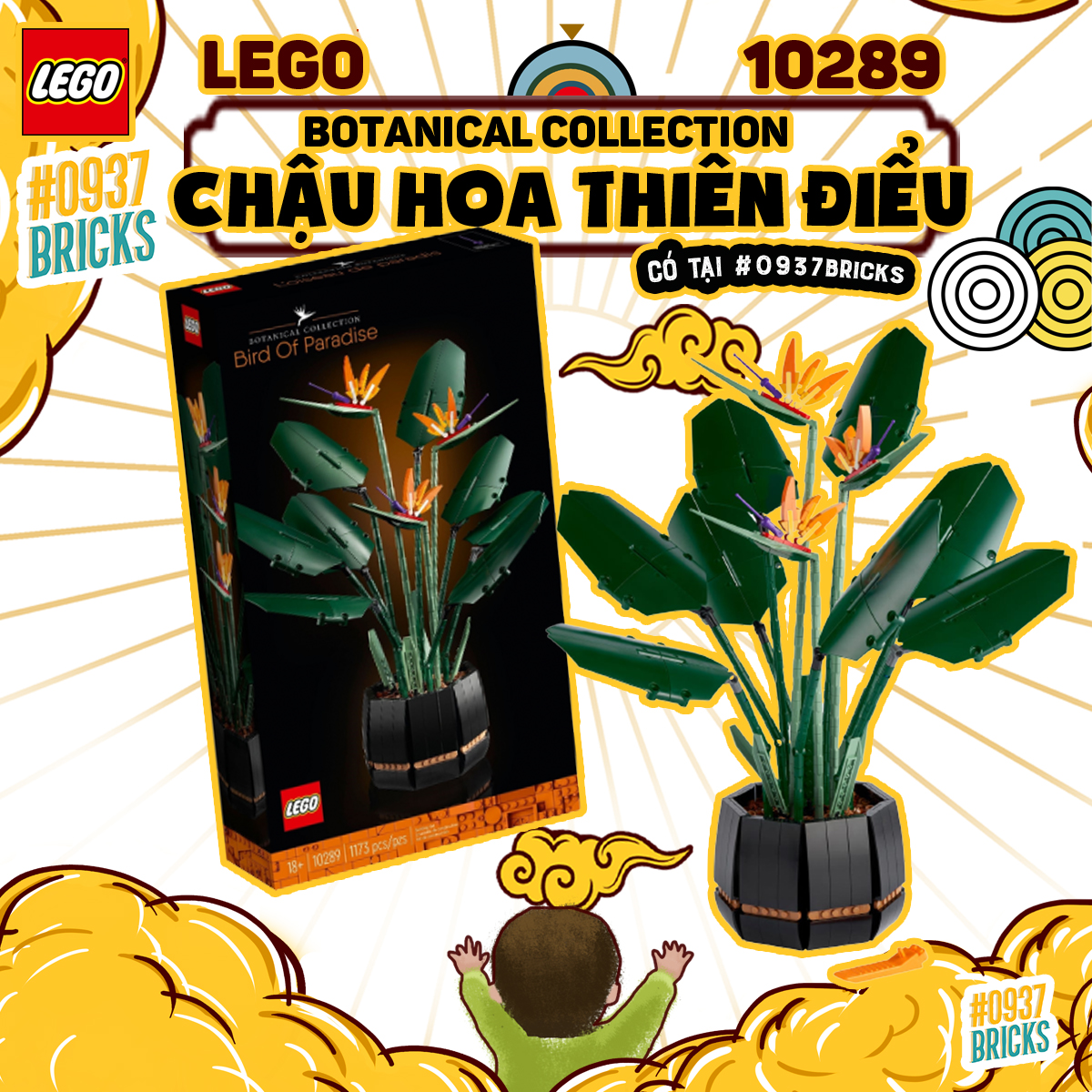 Lego 10289 botanical collection chậu hoa thiên điểu birds of paradise có sẵn 0937bricks
