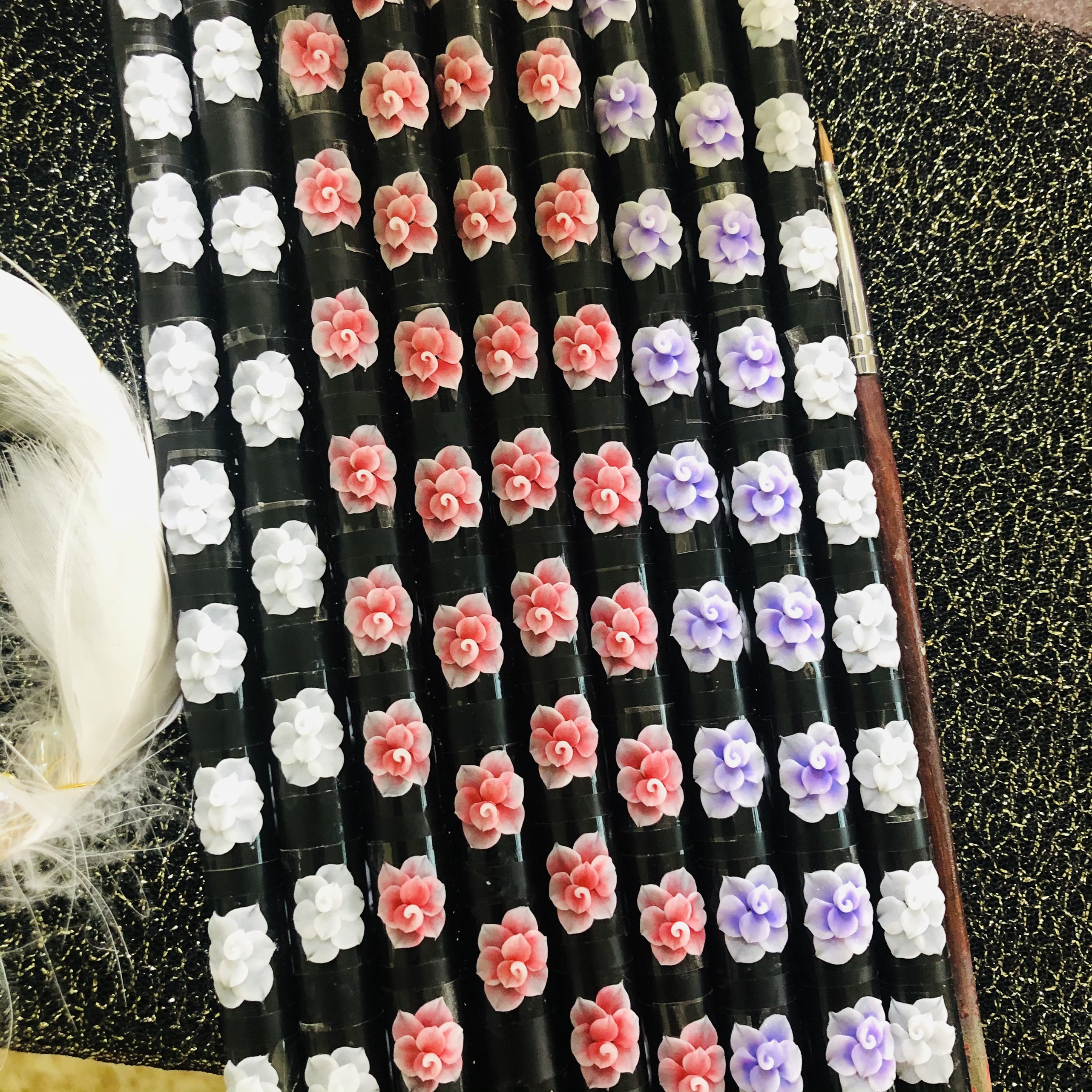 Hoa nail đẹp , hoa bột vừa form móng thật , xoáy tay ombre đủ màu - shop đức phúc
