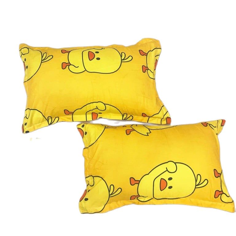 Vỏ gối nằm, áo gối nằm kích thước 45x65cm mẫu vịt vàng chất cotton poly