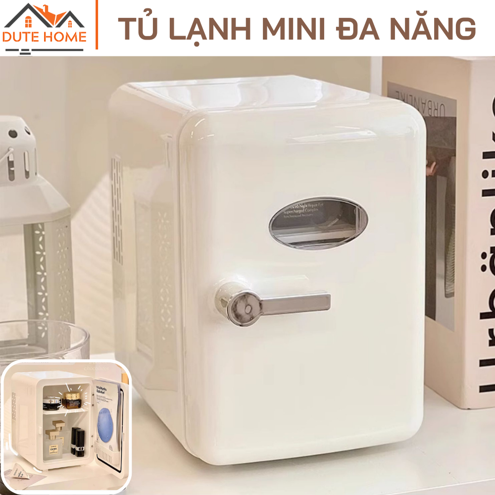 Tủ lạnh mini, tủ lạnh mini đựng mĩ phẩm, tủ lạnh ô tô làm lạnh nhanh, tủ lạnh mini giá rẻ dung tích 6l, tiết kiệm điện và không gian