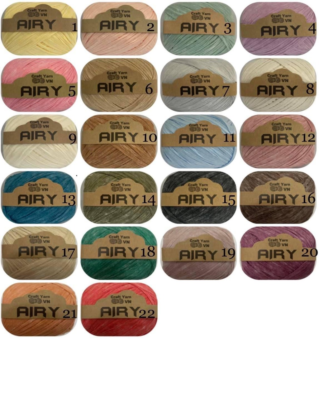 Sợi cọ giấy Airy Craft Yarn VN - Cuộn 45gr