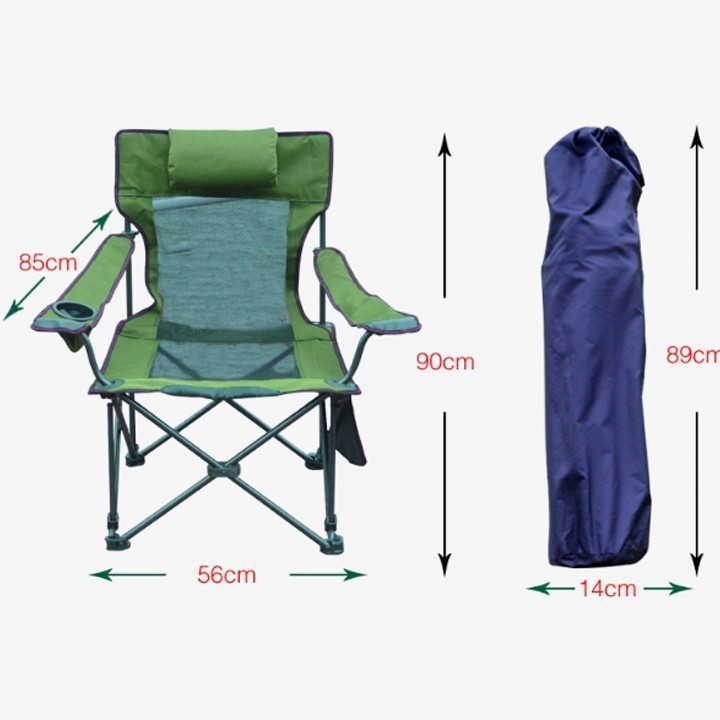 Ghế xếp , ghế đi câu cá có khay để cốc - Chịu lực 100 Kg– ghế xếp du lịch gấp gọn hù hợp để văn phòng, dã ngoại. ghe xep thu gian + Qùa tặng kèm