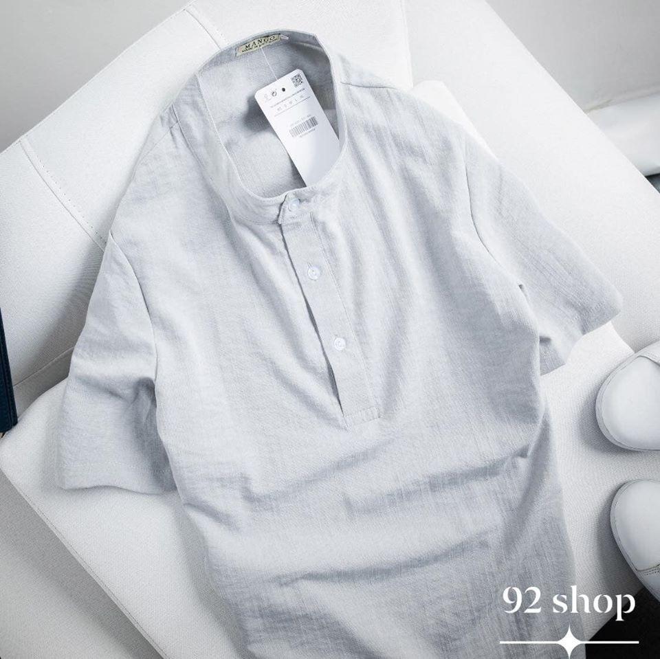 Áo Đũi Nam Tay Ngắn Cổ Tàu Siêu Mát Fom Dáng Trẻ trung Hót Hè 2020( Cam Kết Hàng Chất Lượng)