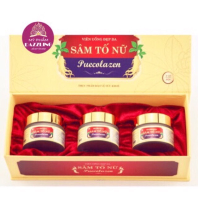 [GIÁ SỈ] Combo 10 Hộp Viên Uống Đẹp Da Sâm Tố Nữ Puecolazen