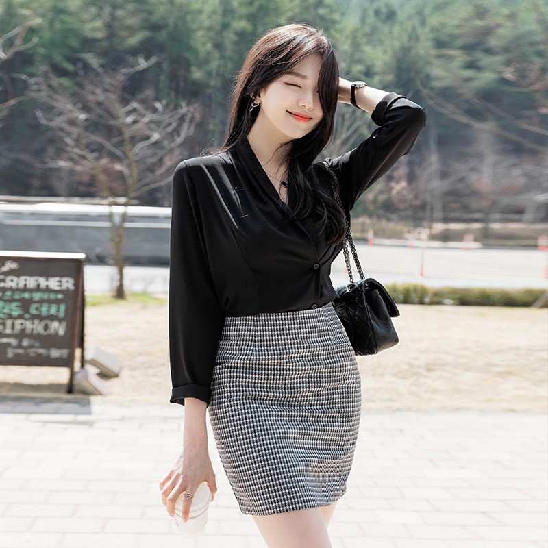 Chân váy ngắn kẻ caro SK101 KRFashion CAO CẤP krfashion (Only KR) váy ngắn chữ a caro style Hàn Quốc đẹp