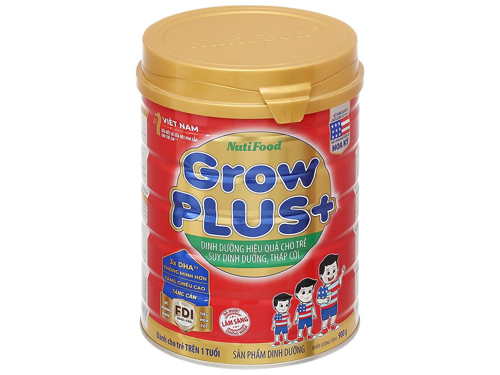 Sữa bột nutifood grow plus+ lon 900g