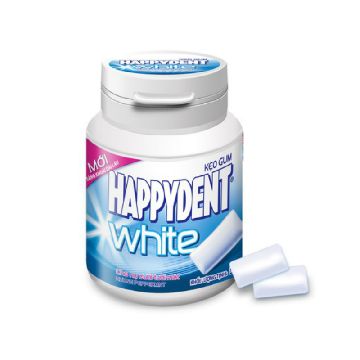 Kẹo cao su Happydent White dạng lọ