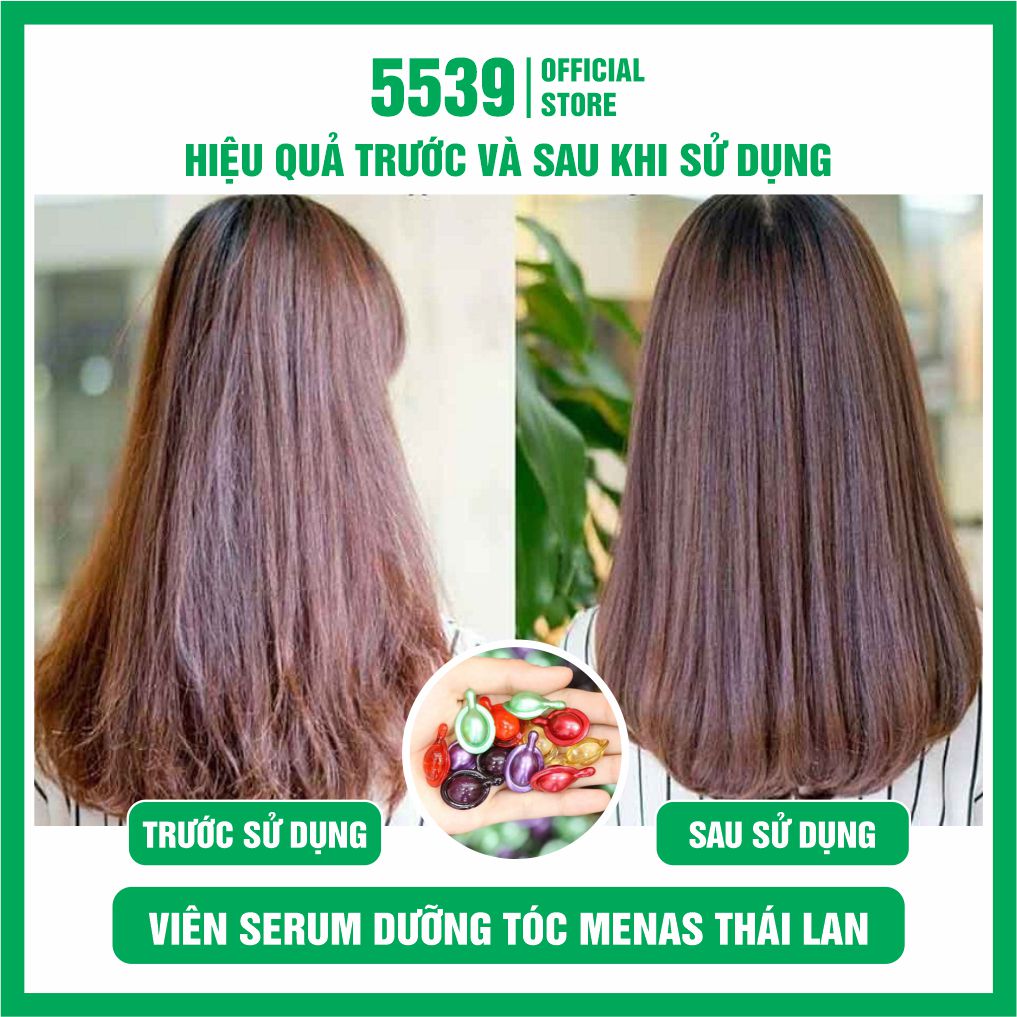 Viên serum dưỡng tóc Thái Lan dưỡng tóc mềm mượt chăm sóc và phục hồi tóc hư tổn - Shop 5539