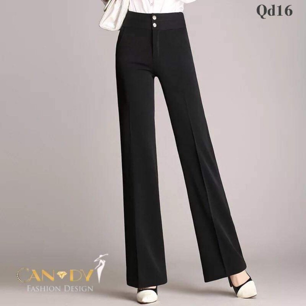 Quần suông nữ - quần ống suông hai khuy túi chéo qd16
