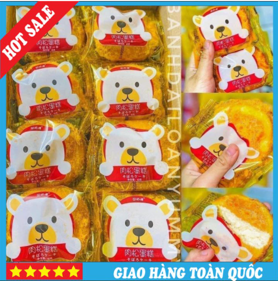 🐻🐻sale🐻🐻 1 hộp 30 cái bánh ruốc gấu hàng date mới