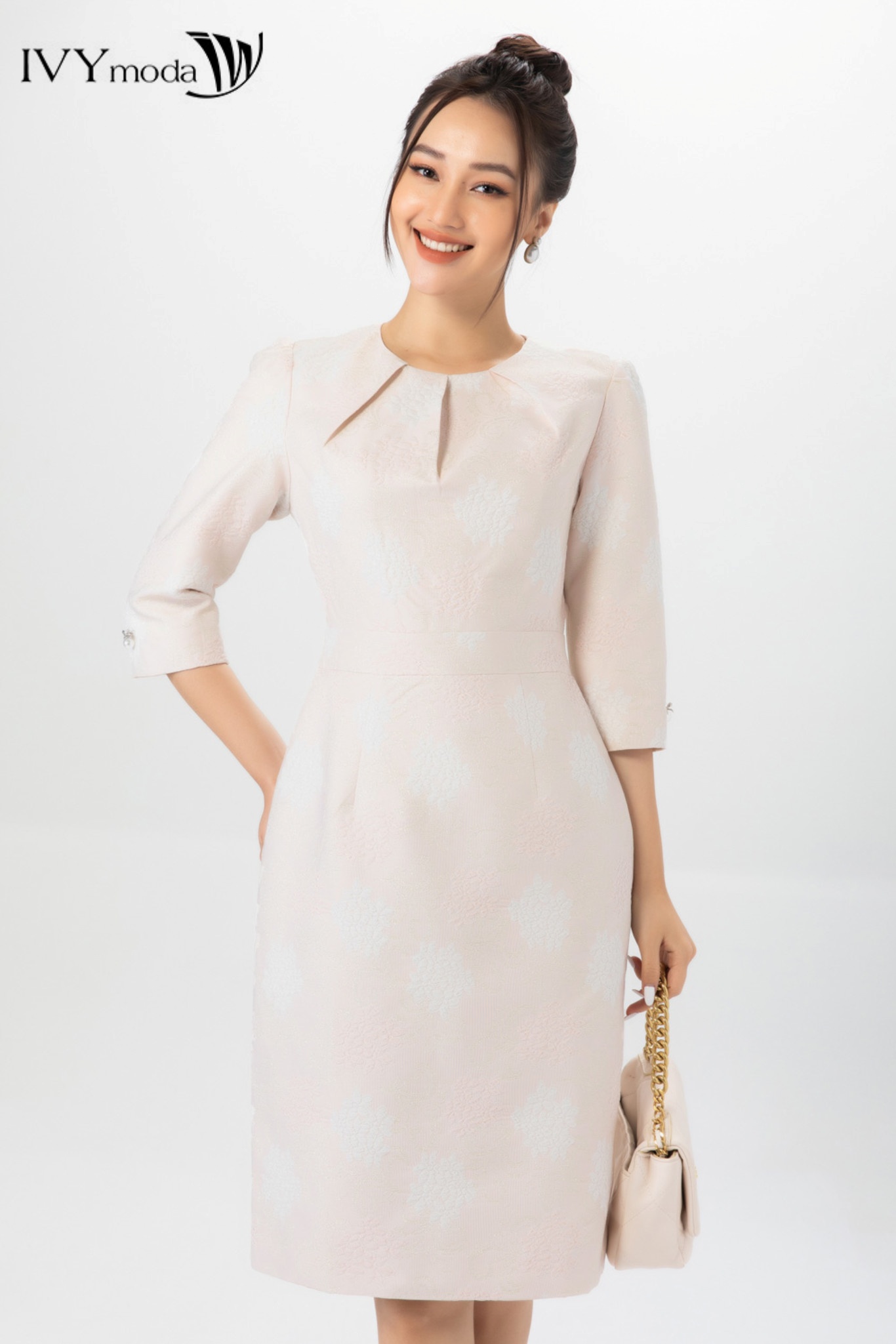 Đầm xòe nữ tay phối lưới IVY moda MS 48M7048 | Shopee Việt Nam