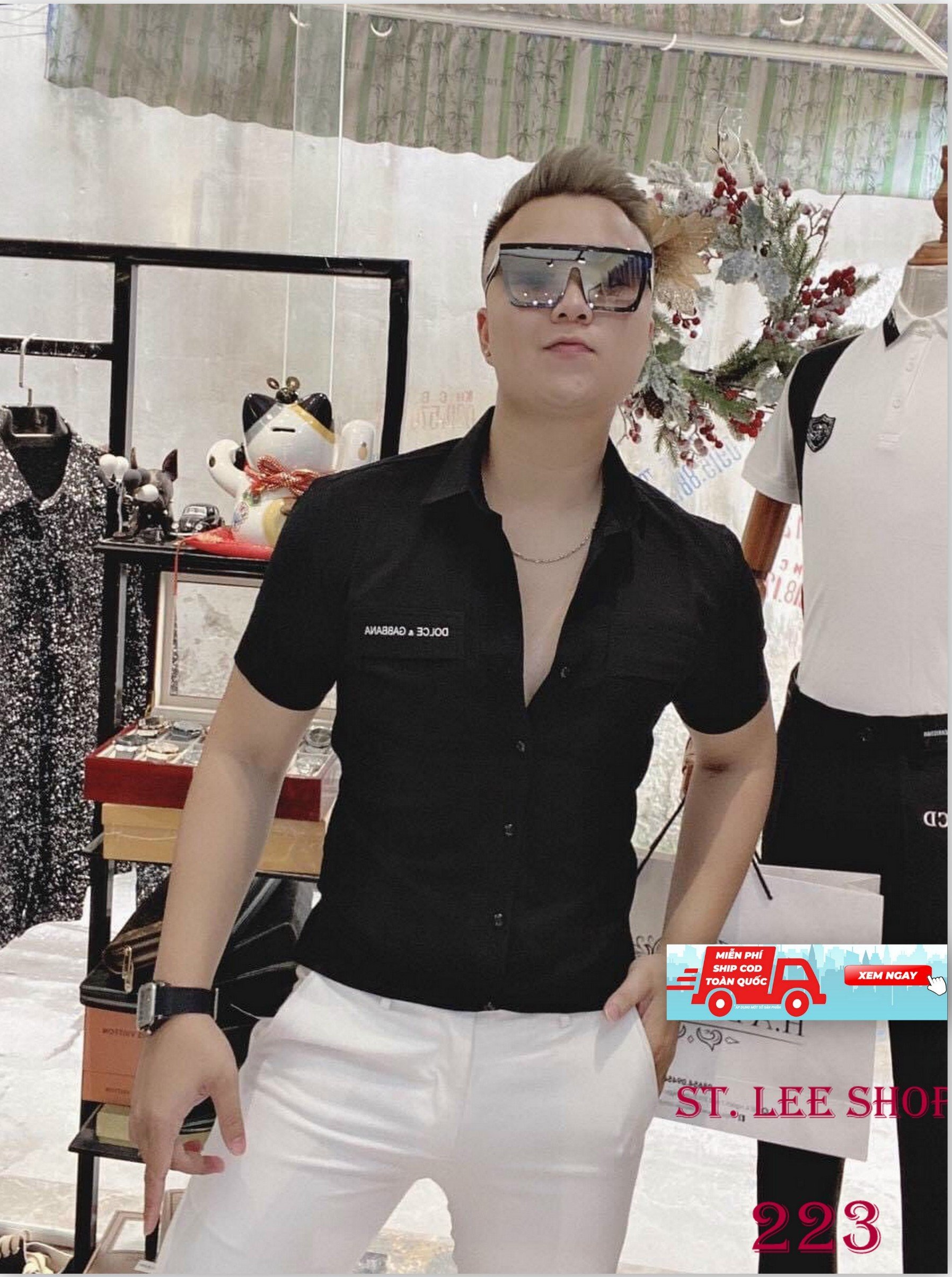 áo sơ mi nam cao cấp chất kate lụa siêu mềm mại ST LEE SHOP MẪU MỚI NHẤT STVT223 SIÊU HOT bao đẹp thiết kế đơn giản trẻ trung phong cách hàn quốc cá tính thời trang ST LEE SHOP S0025