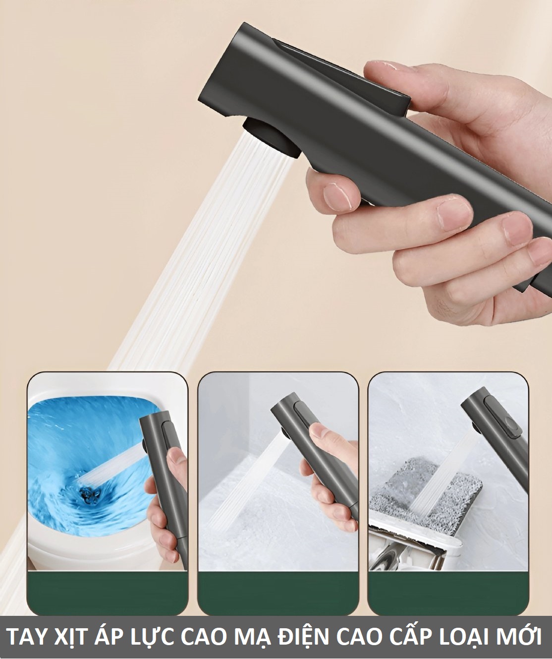 Tay xịt nước áp lực cao, mạ điện cao cấp, kiểu dáng mới, hiện đại
