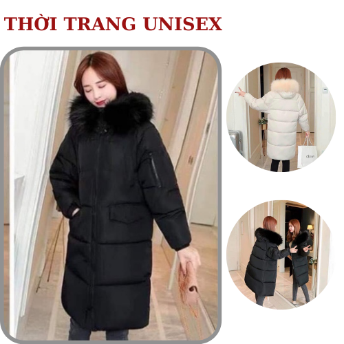 (ảnh thật) áo khoác nữ dáng dài, áo khoác phao trần bông 4 lớp 🍓🍓mũ lông dầy dặn, siêu ấm dáng dài, áo đại hàn, stye korea, AMME