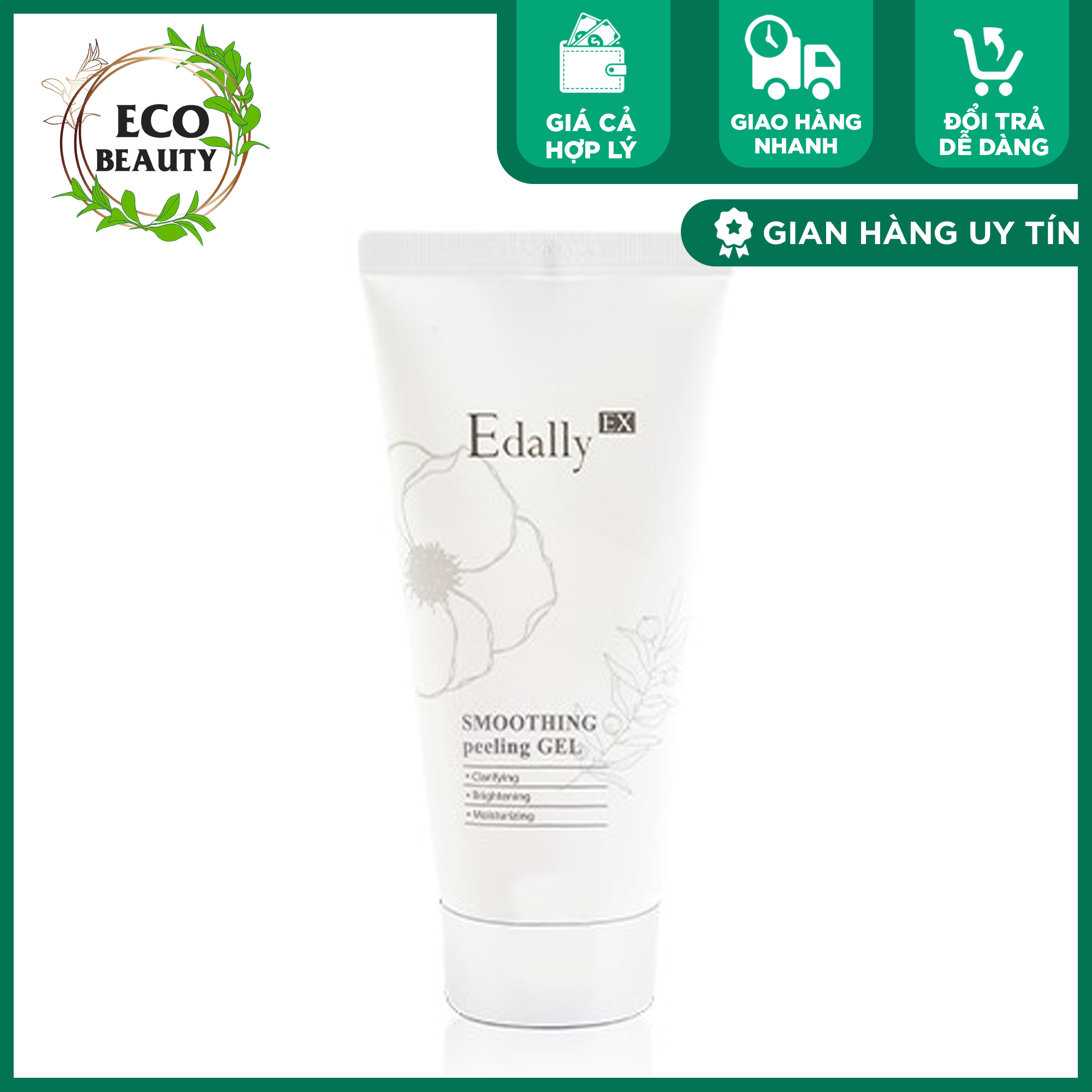 Tẩy tế bào chết dạng gel dưỡng ẩm và làm sáng da Edally EX - Edally EX Smoothing Peeling Gel TTB03 nhẹ nhàng loại bỏ các tế bào chết, bã nhờn - ECO Beauty