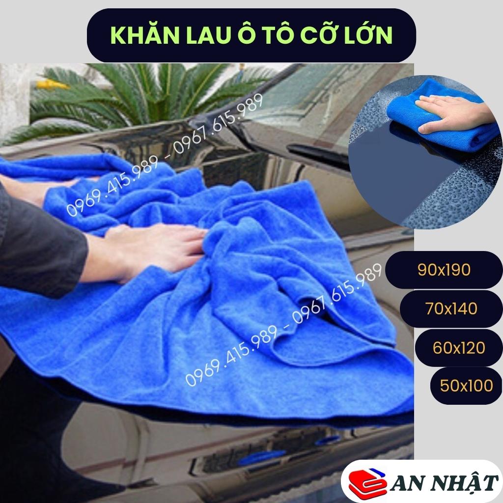 Khăn lau oto KHỔ LỚN mềm mịn thấm hút tốt, không rụng lông