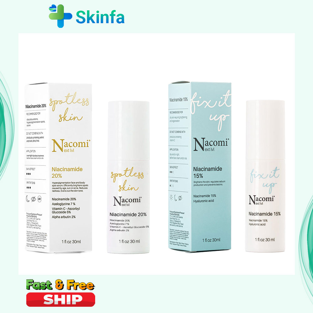 Serum Nacomi Niacinamide 15% 20% Giảm Mụn Sáng Da